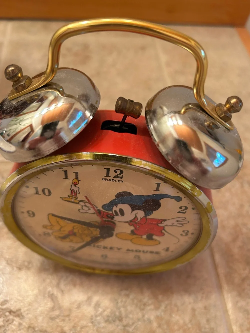 Walt Disney 1960’s Mickey Mouse “Sorcerer’s Apprentice” Vintage Wind Alarm Clock
